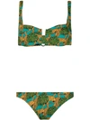 REINA OLGA REINA OLGA JUNGLE FEVER-PRINT BIKINI - GREEN