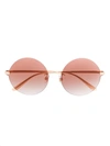 DOLCE & GABBANA DOLCE & GABBANA EYEWEAR ROUND GRADIENT SUNGLASSES - PINK