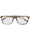 Montblanc Rectangular Frame Glasses In Brown