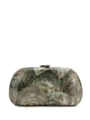 Serpui Cracked Panel Clutch Purse In Black