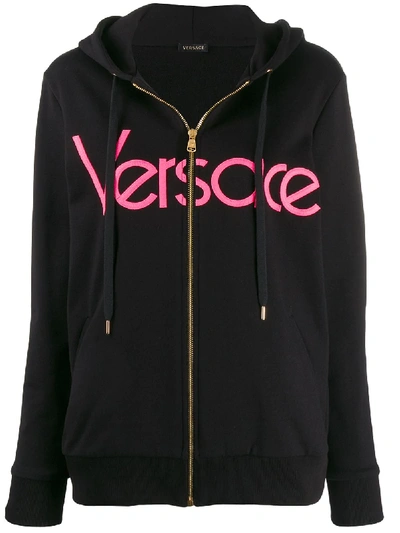 Versace 经典logo连帽衫 - 黑色 In Black