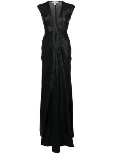 Zac Zac Posen Emma Draped Panel Gown - 黑色 In Black