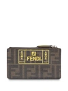FENDI FENDI FF图案印花钱包 - 棕色