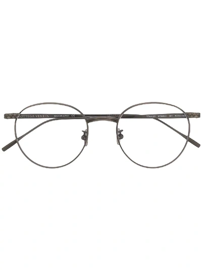 Bottega Veneta Eyewear Round Frame Glasses - Metallic