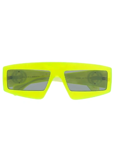 Gucci Neon Sunglasses In Yellow