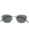 SAINT LAURENT SAINT LAURENT EYEWEAR ROUNDED SUNGLASSES - SILVER