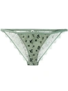 Love Stories Floral Lace Briefs - Green In Green
