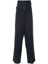 HED MAYNER HED MAYNER HIGH WAISTED TROUSERS - BLUE