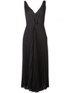 VINCE PLEATED MIDI DRESS