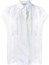 MAX MARA MAX MARA SHORT SLEEVED PLEATED SHIRT - WHITE