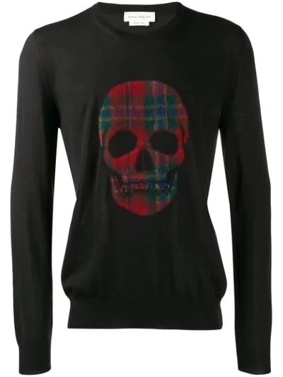 Alexander Mcqueen Skull Motif Sweater - 蓝色 In Black