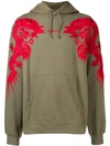 MAHARISHI dragon embroidered hoodie