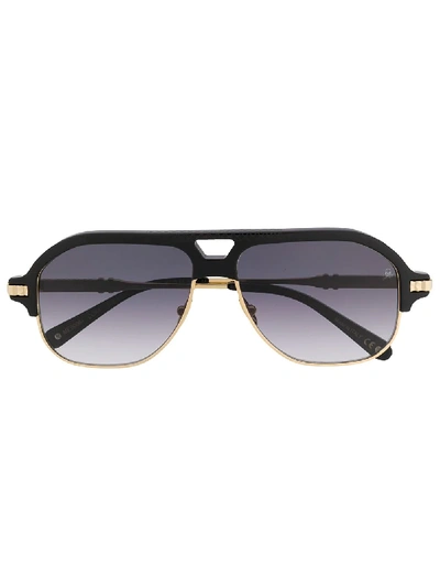 Philipp Plein Aviator Frame Sunglasses In Gold