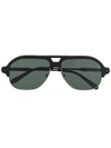 Philipp Plein Aviator Frame Sunglasses - Black