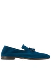 ANDREA VENTURA ANDREA VENTURA TASSEL DETAIL LOAFERS - BLUE