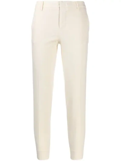 Pt01 Cropped Skinny Trousers - White