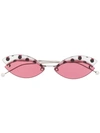 Fendi Polka Dot Cat-eye Sunglasses In Silver
