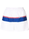 ADAM SELMAN SPORT LOGO STRIPE TRACK SHORTS