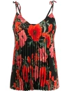 ANIYE BY ANIYE BY FLORAL PRINT TANK TOP - BLACK