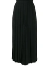 Mm6 Maison Margiela Black Knife-pleated Culotte Trousers