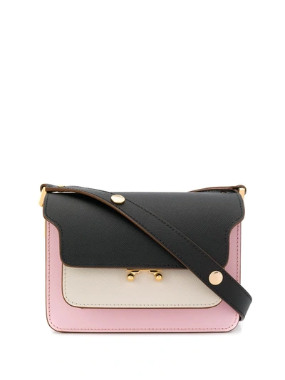 Marni Borsa A Spalla Multicolor Trunk In Black