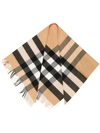 Burberry Supernova Check Cashmere Scarf In Neutrals