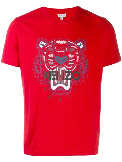 Kenzo Tiger T-shirt In Red