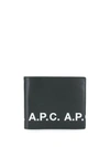APC A.P.C. LOGO对折钱包 - 黑色