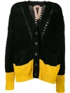 N°21 TWO TONE KNITTED CARDIGAN