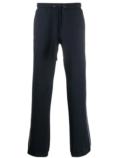 Valentino Vltn Logo Print Side Stripe Track Pants In Blue