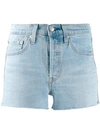 LEVI'S LOGO TRIM DENIM SHORTS