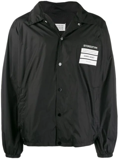 Maison Margiela Martin Margiela Martin Margiela Stereotype Patch Coach Jacket In Black