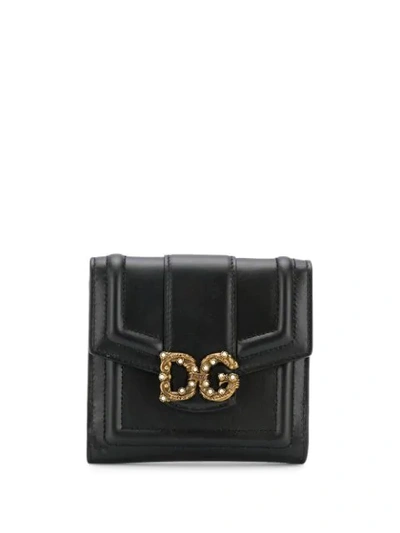 Dolce & Gabbana Compact Wallet In Black