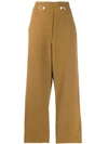 ANNTIAN ANNTIAN DRAWSTRING WAIST TROUSERS - BROWN