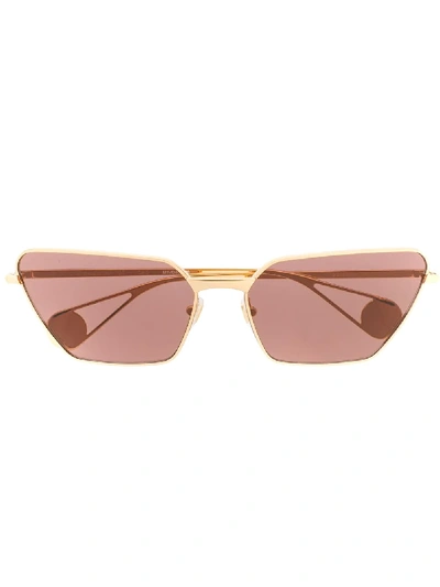 Gucci Eyewear Cat Eye Sunglasses - Gold