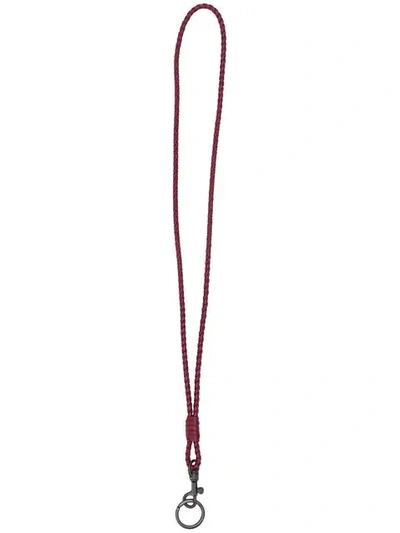 Bottega Veneta 编织带钥匙扣 - 红色 In 6337