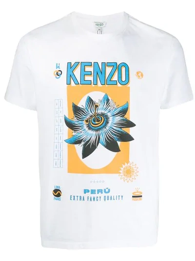 Kenzo 'bamboo Rice' T-shirt In White