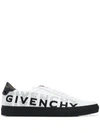 GIVENCHY GIVENCHY EMBROIDERED LOGO SNEAKERS - 白色