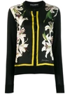 DOLCE & GABBANA LILY PRINT CARDIGAN