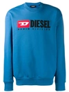 Diesel Contrast Logo Sweatshirt In Blue