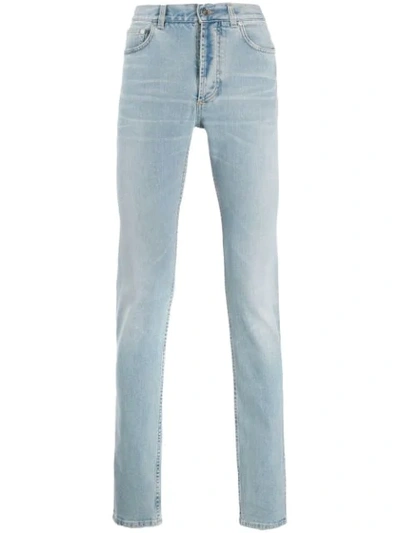Givenchy Logo Panel Straight Leg Jeans In Blue