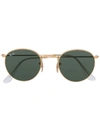 Ray Ban Round Tinted Sunglasses In Gold