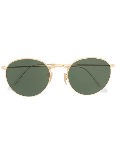 Ray Ban Sonnenbrille Mit Rundem Gestell In Gold