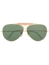 Ray Ban Ray-ban Aviator Sunglasses - Black In Gold