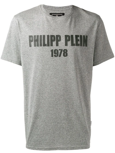 Philipp Plein Logo Print T-shirt In Grey