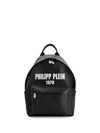 PHILIPP PLEIN PP1978 LOGO PRINT BACKPACK