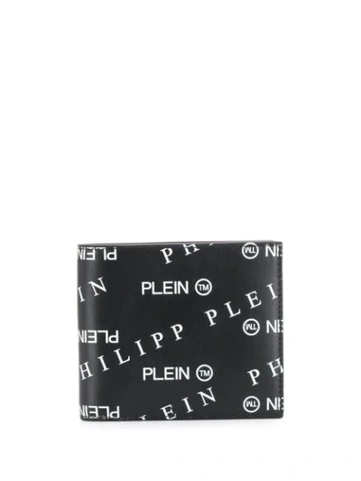 Philipp Plein Logo Print Bifold Wallet In Black