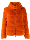 HERNO HERNO QUILTED FAUX-FUR JACKET - 橘色