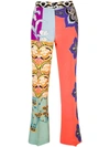 ETRO MULTI-PRINT FLARED TROUSERS