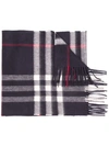 Burberry The Classic Giant Check Cashmere Scarf In Blue